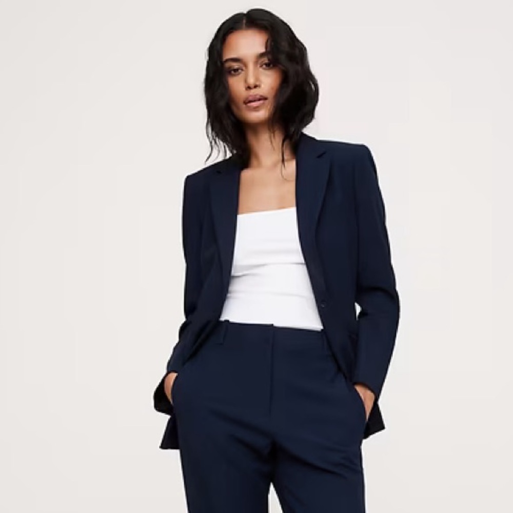 NWT! Banana Republic Hyper Navy Blue Slim Refined Blazer (#713521) 🐳 - Picture 5 of 6
